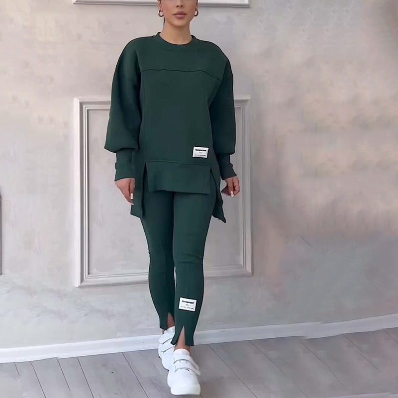 Lässiges Sweatshirt-Leggings-Set für Damen