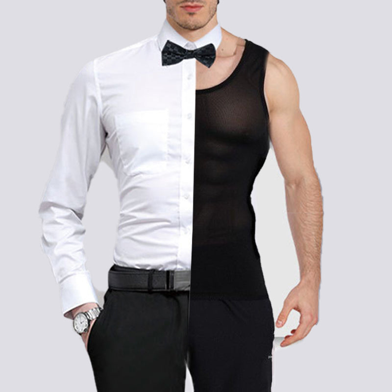 Schlankmachende Mesh-Weste für Männer mit Taille