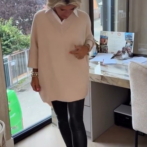 Damen Langarmshirt mit Hemdkragen