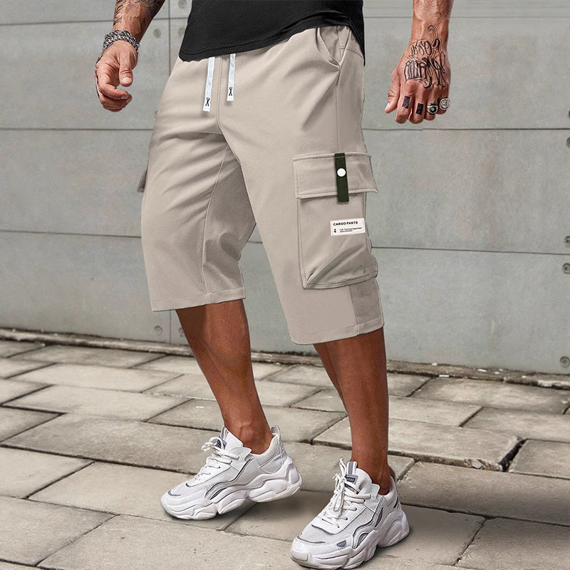 🌞Frühlingserwachen: 50% Rabatt!🚀 Herren Lässige 3/4-Cargo-Hose mit Kordelzug – Praktisch, atmungsaktiv & stylisch für warme Tage