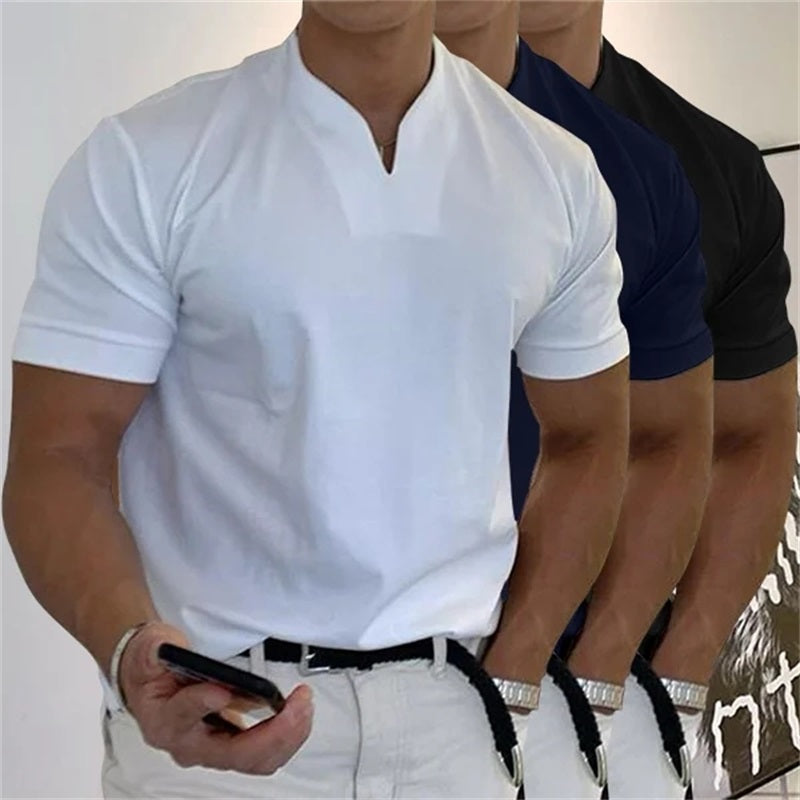 🌞Frühlingserwachen: 50% Rabatt!👔 Herren Business Kurzarm Fitness T-Shirt – Schmal geschnitten, UPF 50+ & atmungsaktiv für Athletik & Alltag