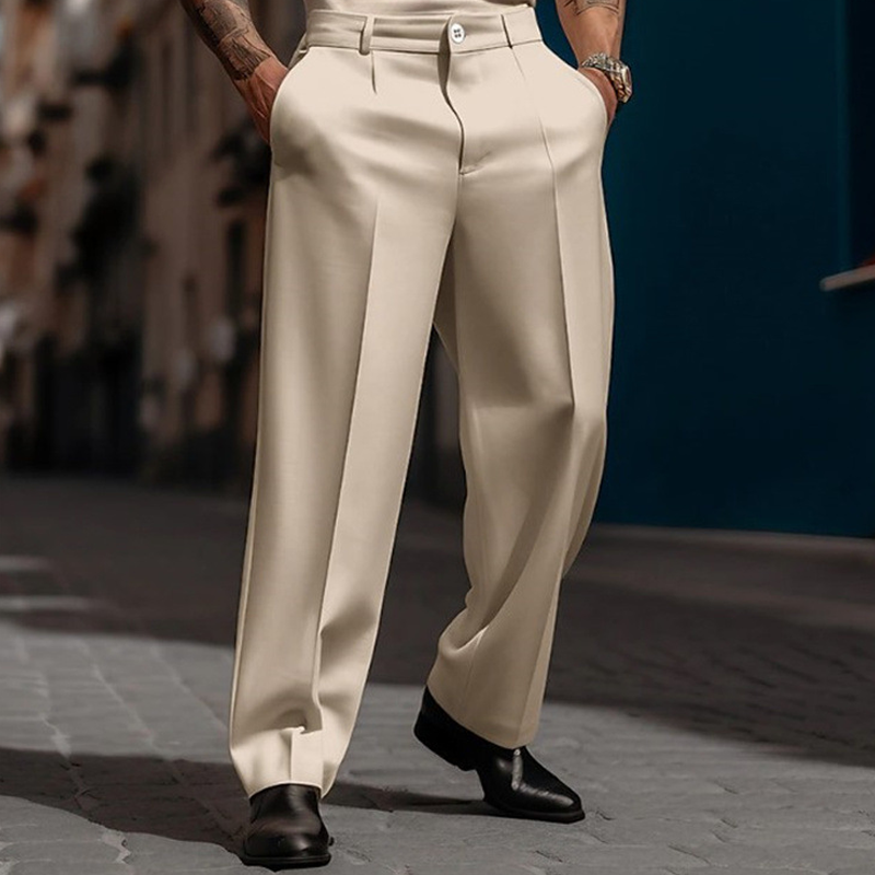 🌞Frühlingserwachen: 50% Rabatt!👔 Lässige Herrenhose mit Bundfalten & weitem Bein – Klassisch, atmungsaktiv & vielseitig für jeden Anlass