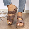 🌞Frühlingserwachen: 50% Rabatt!✨Vegane Plateau-Sandalen mit California-Cool – Vegan Society registriert, Weich Gepolstert & Bequem