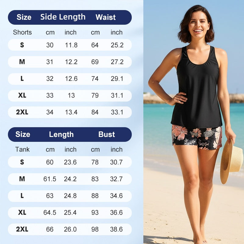 Women's 3-Piece Tankini Swimsuit